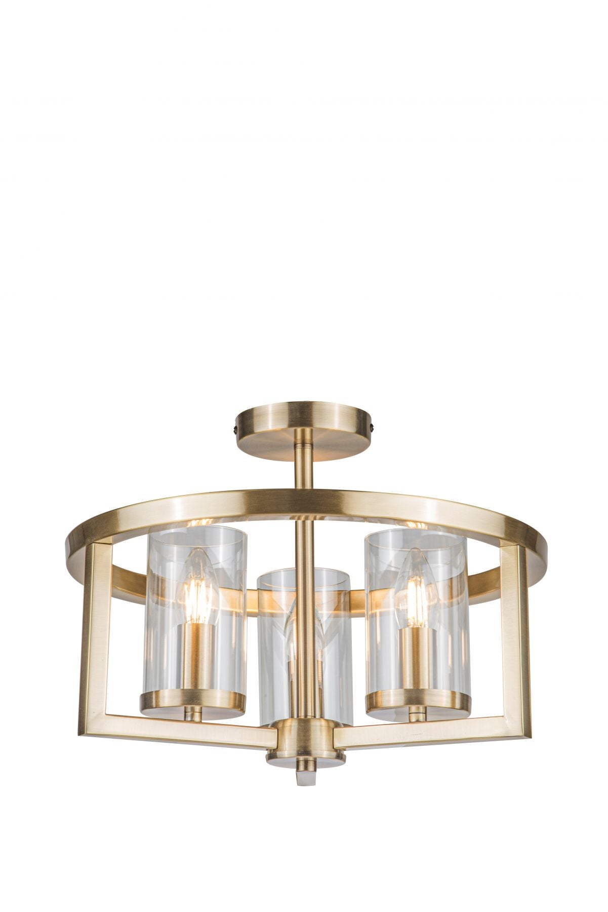 COS 3 Light Semi Flush Antique Brass - ID 13321