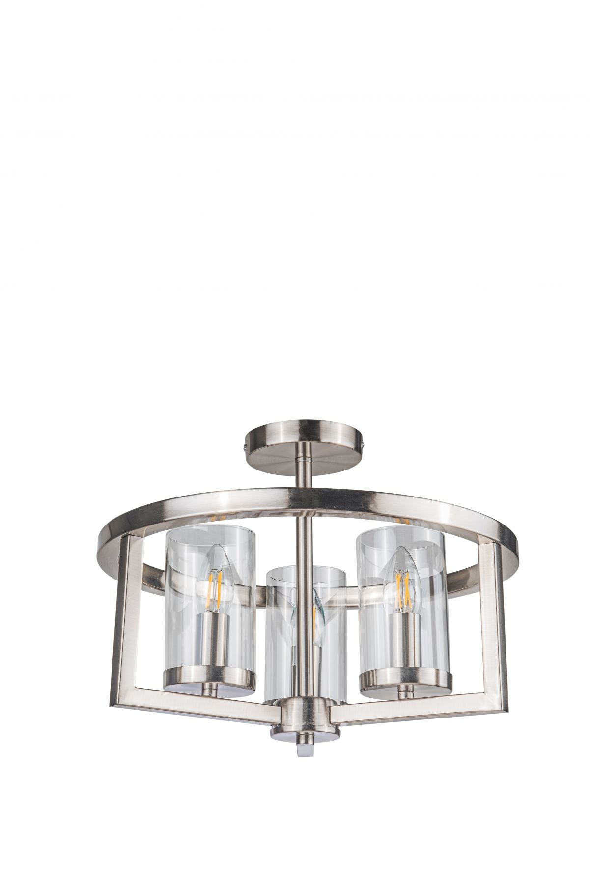 COS 3 Light Semi Flush Satin Chrome - ID 13322