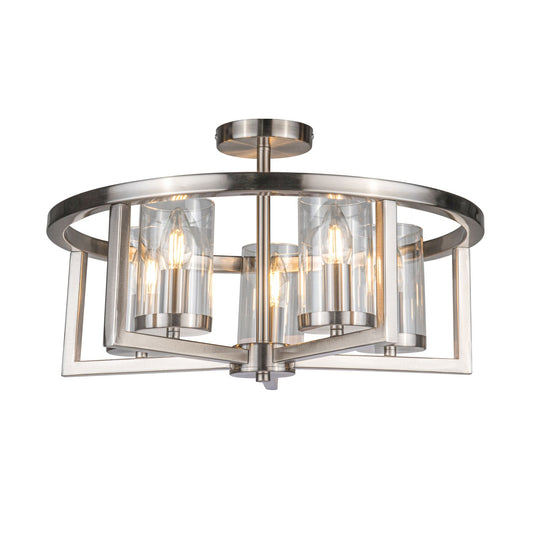 COS 5 Light Semi Flush Satin Chrome - ID 13320