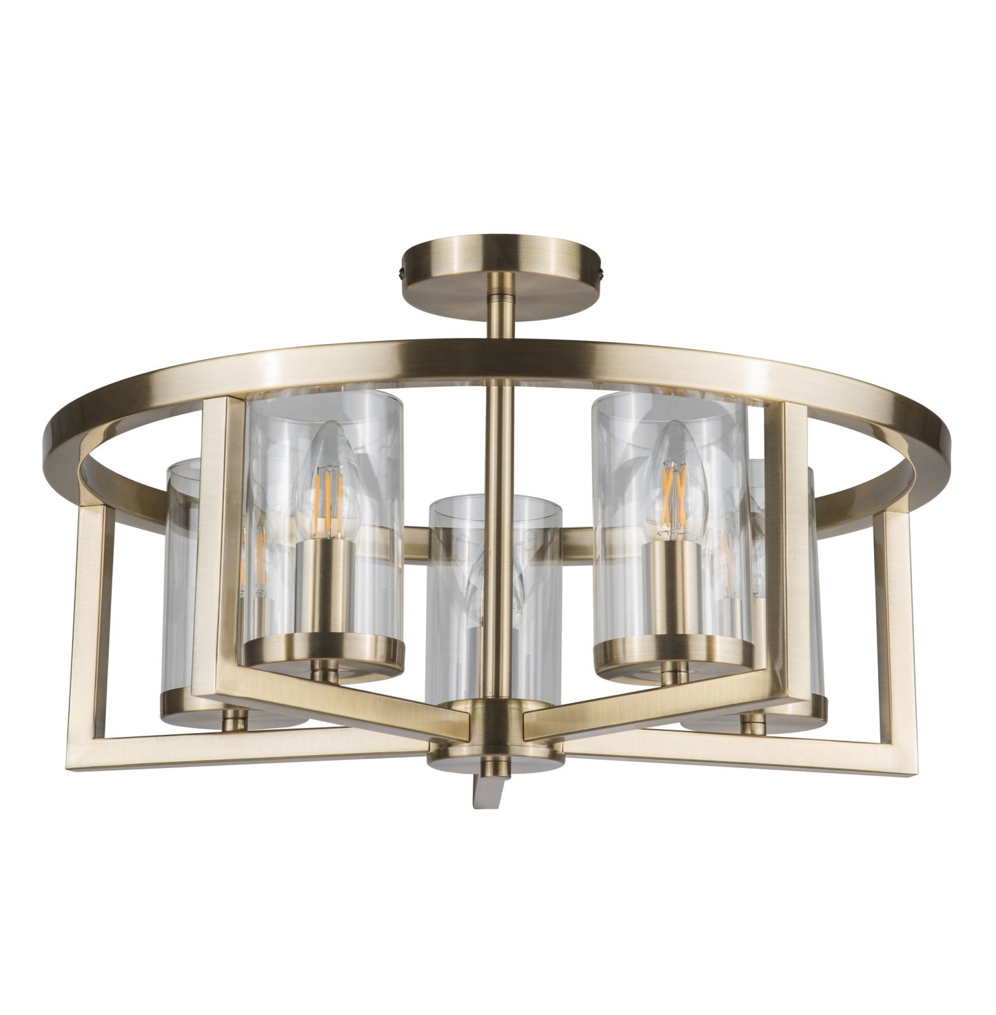 COS 5 Light Semi Flush Antique Brass - ID 13319