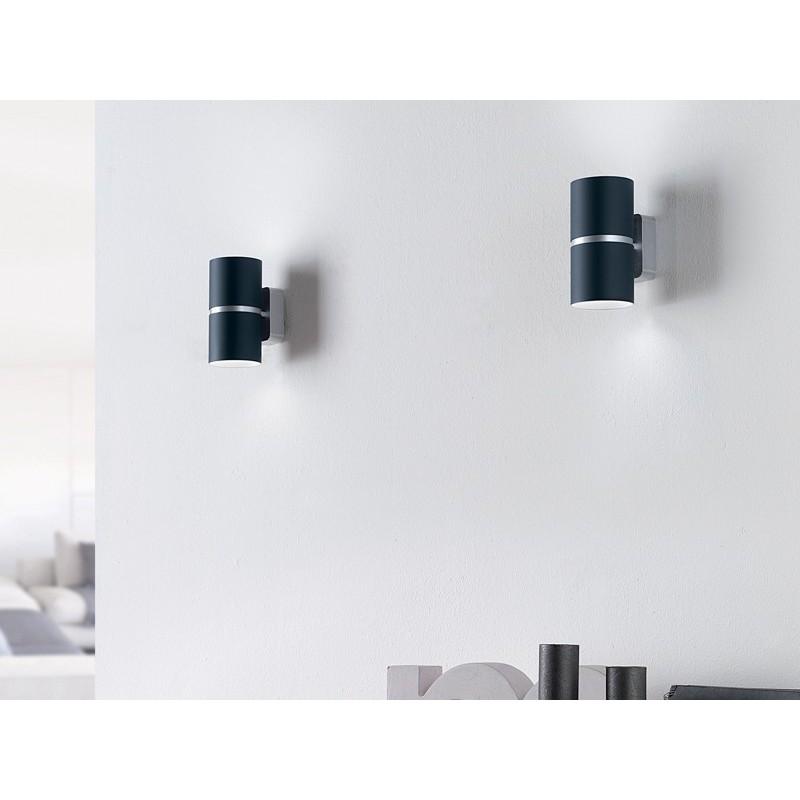Modern LED Cylindrical Wall Light in Brushed aluminium & White - EX-DISPLAY