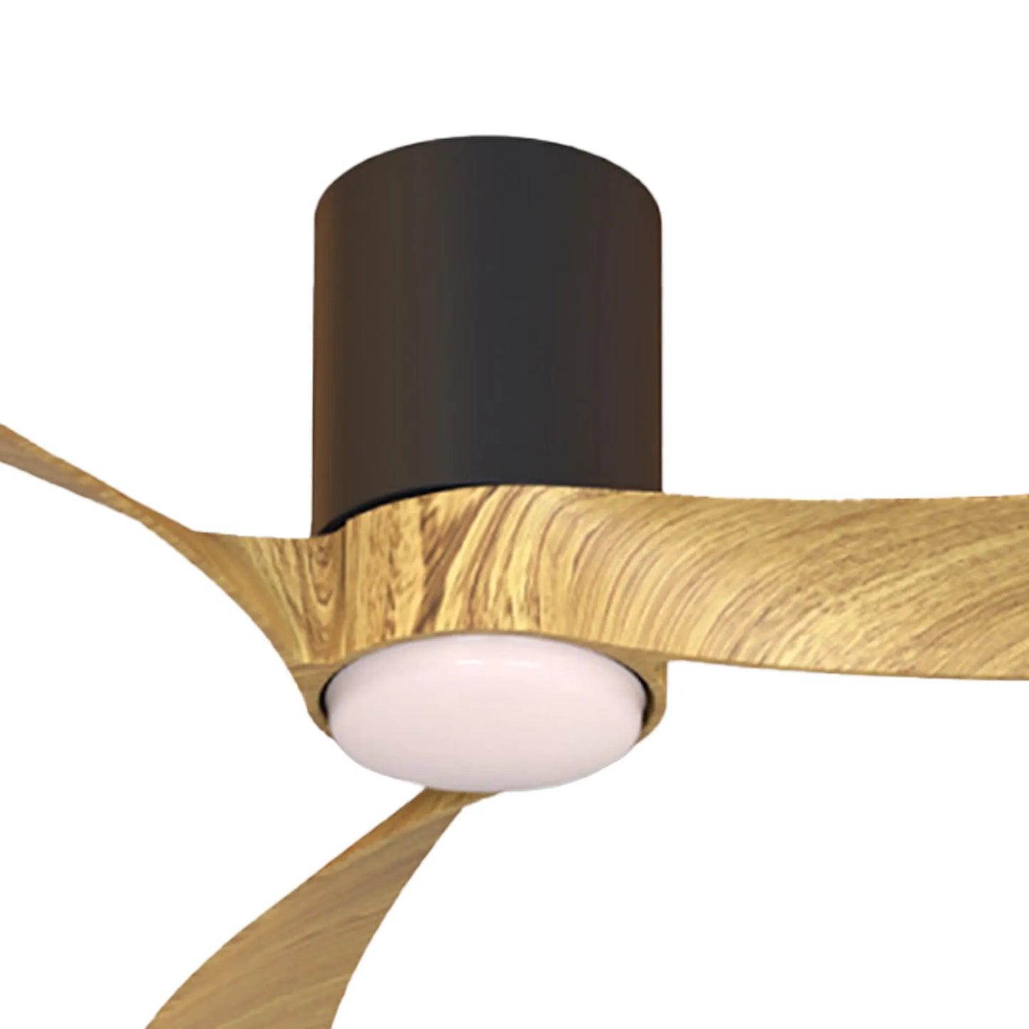COL 132cm Ceiling Fan in Black with Fair Wood Blades - ID 14696
