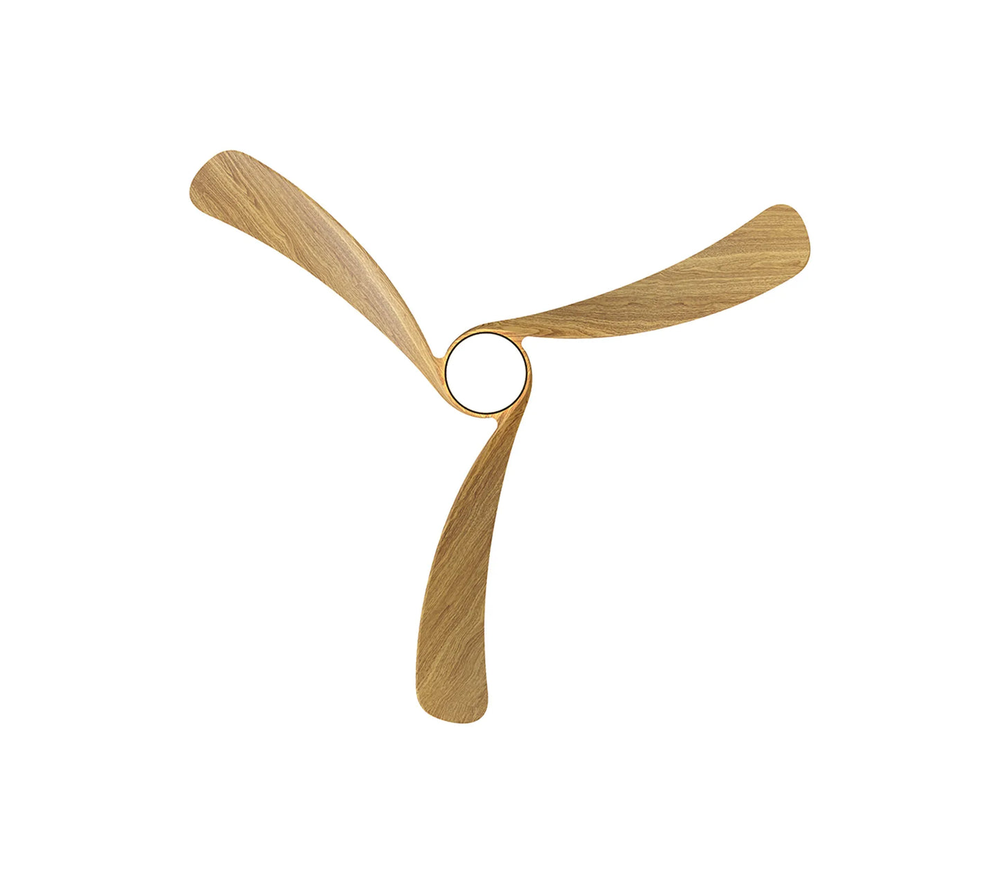 COL 120cm Ceiling Fan in White with Fair Wood Blades - ID 14686