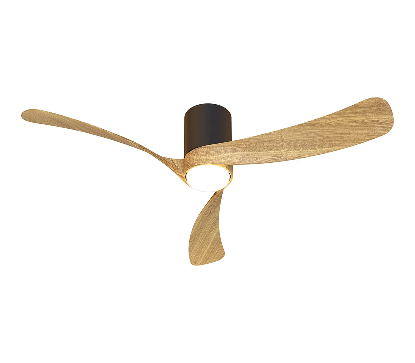 COL 120cm Ceiling Fan in Black with Fair Wood Blades - ID 14688