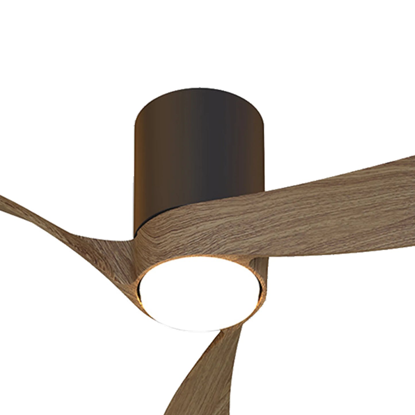 COL 120cm Ceiling Fan in Black with Walnut Wood Blades - ID 14689
