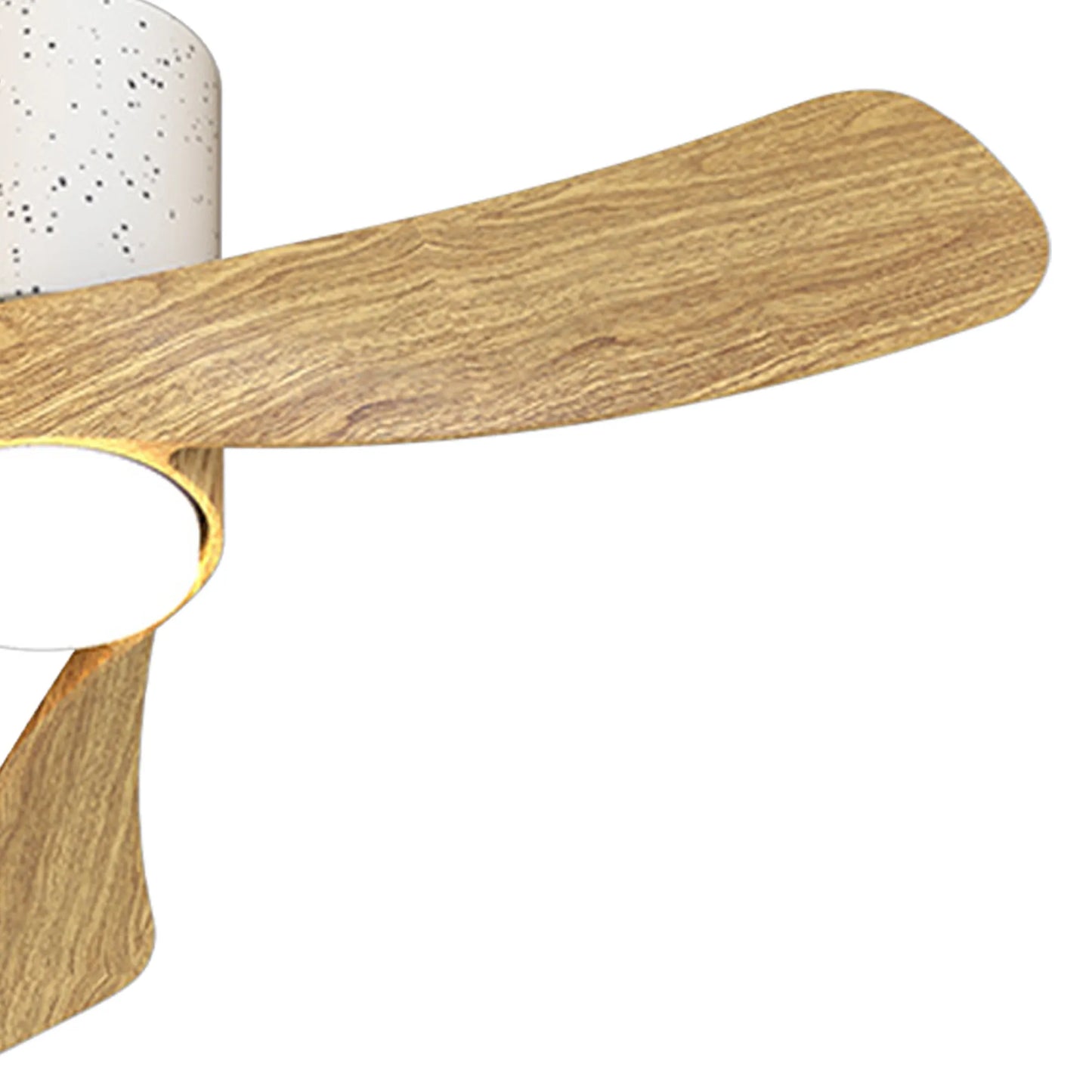 COL 72cm Ceiling Fan in White Ceramic with Fair Wood Blades - ID 14668