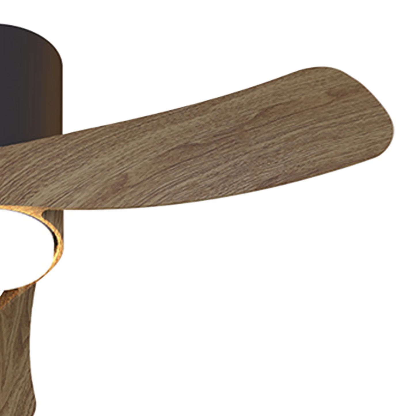 COL 72cm Ceiling Fan in Black with Walnut Wood Blades - ID 14684