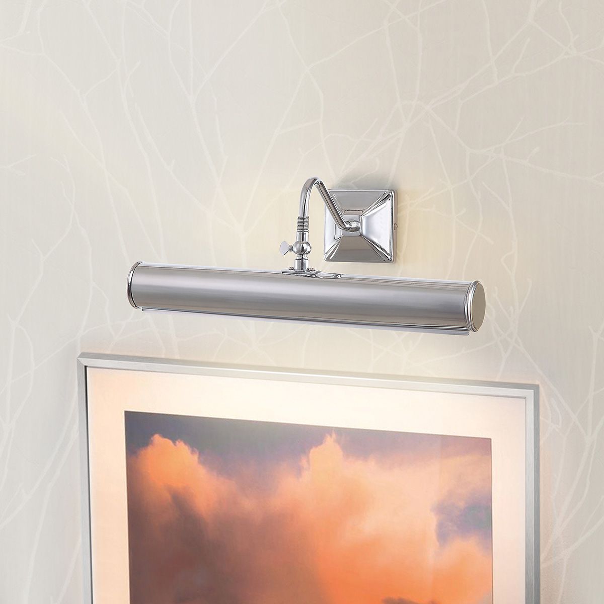 Nine Elms Polished Chrome Medium Picture Lights - ID 8301