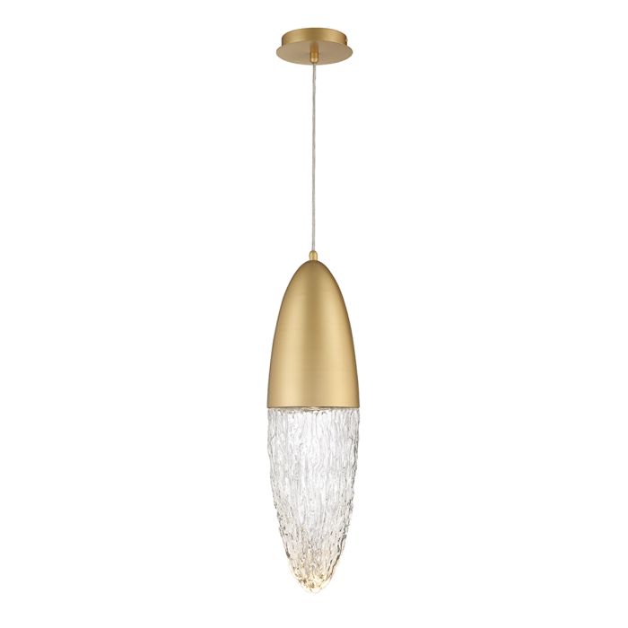 ECR Hand Blown Textured Glass Pendant - ID 14533