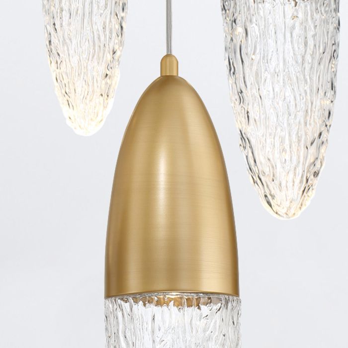 ECR Hand Blown Textured Glass Pendant - ID 14533