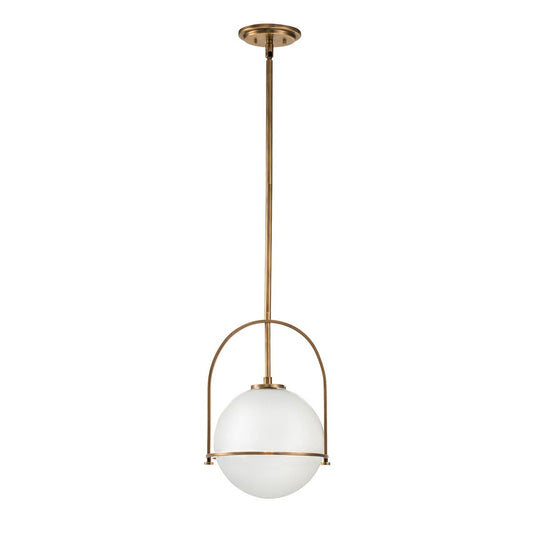 SOM 1 Light Pendant in Brass with Opal Class - ID 13657