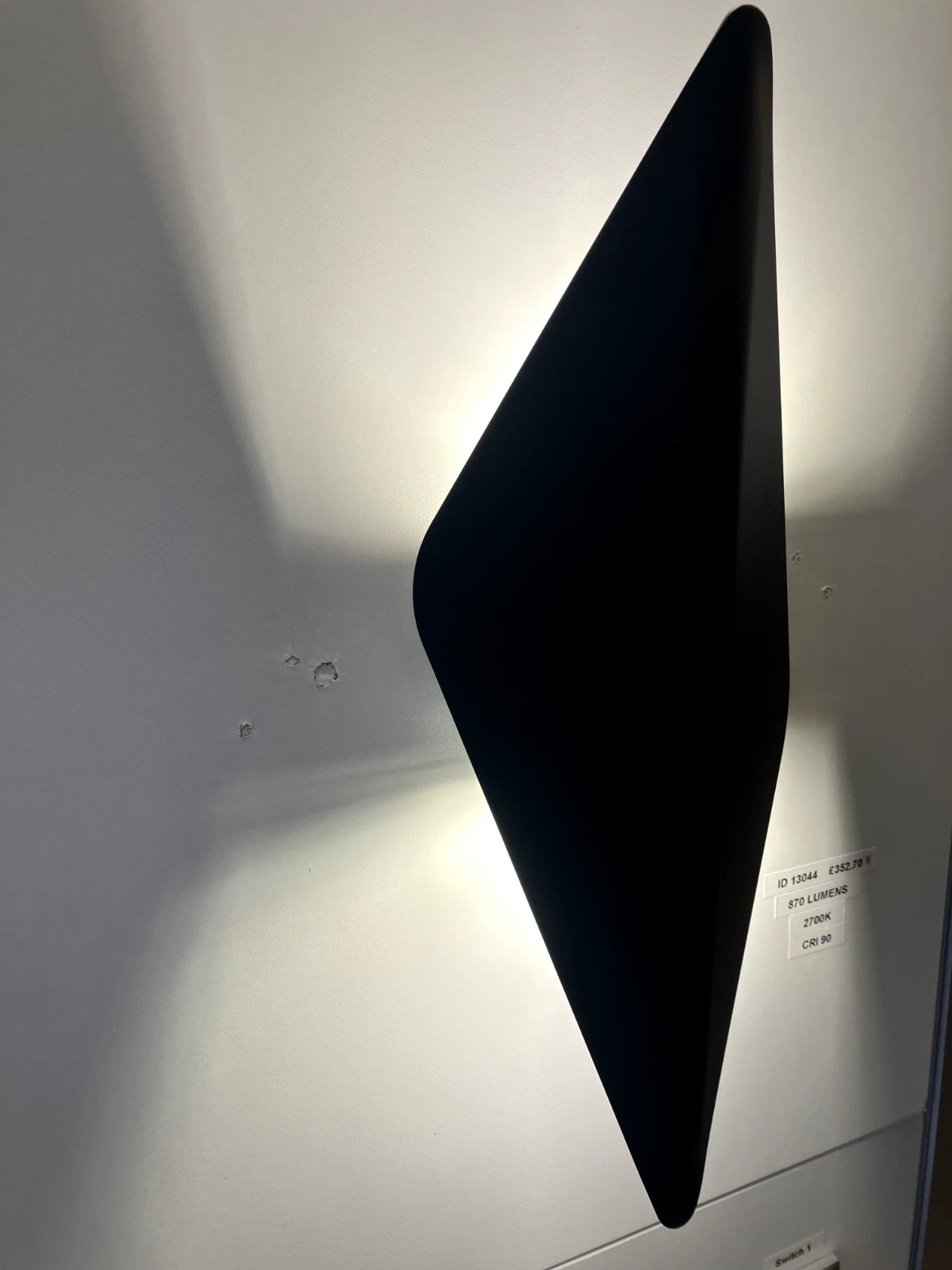 Grossmann KITO LED Two Lamp Wall Light in Matt Black - ID 13044 - EX Display