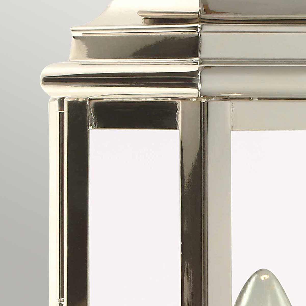 MAR Solid Brass 1 Light Outdoor Wall Lantern in Polished Nickel - ID 13381