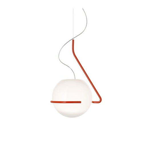 Foscarini Tonda E27 Pendant Orange & White (Arancio/Bianco)