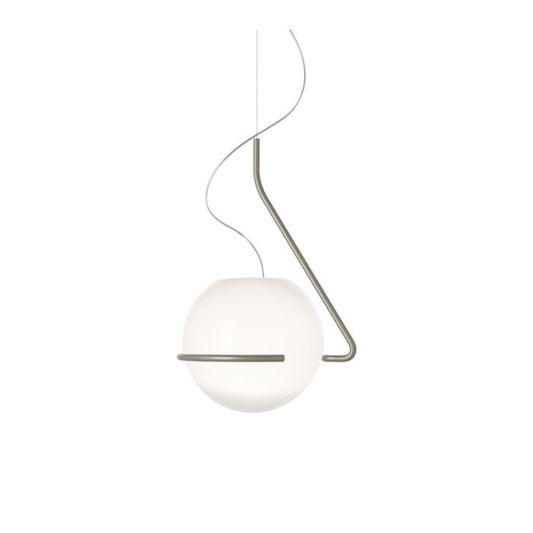 Foscarini Tonda E27 Pendant Titanium & White (Titanio/Bianco)