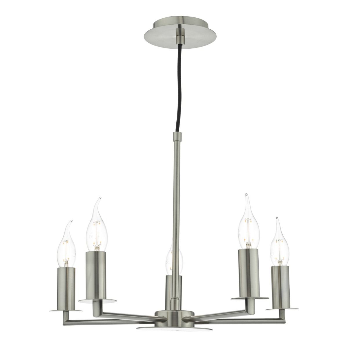 där TYLER 5lt Pendant Satin Nickel Pendant - ID 5784 - EX-DISPLAY