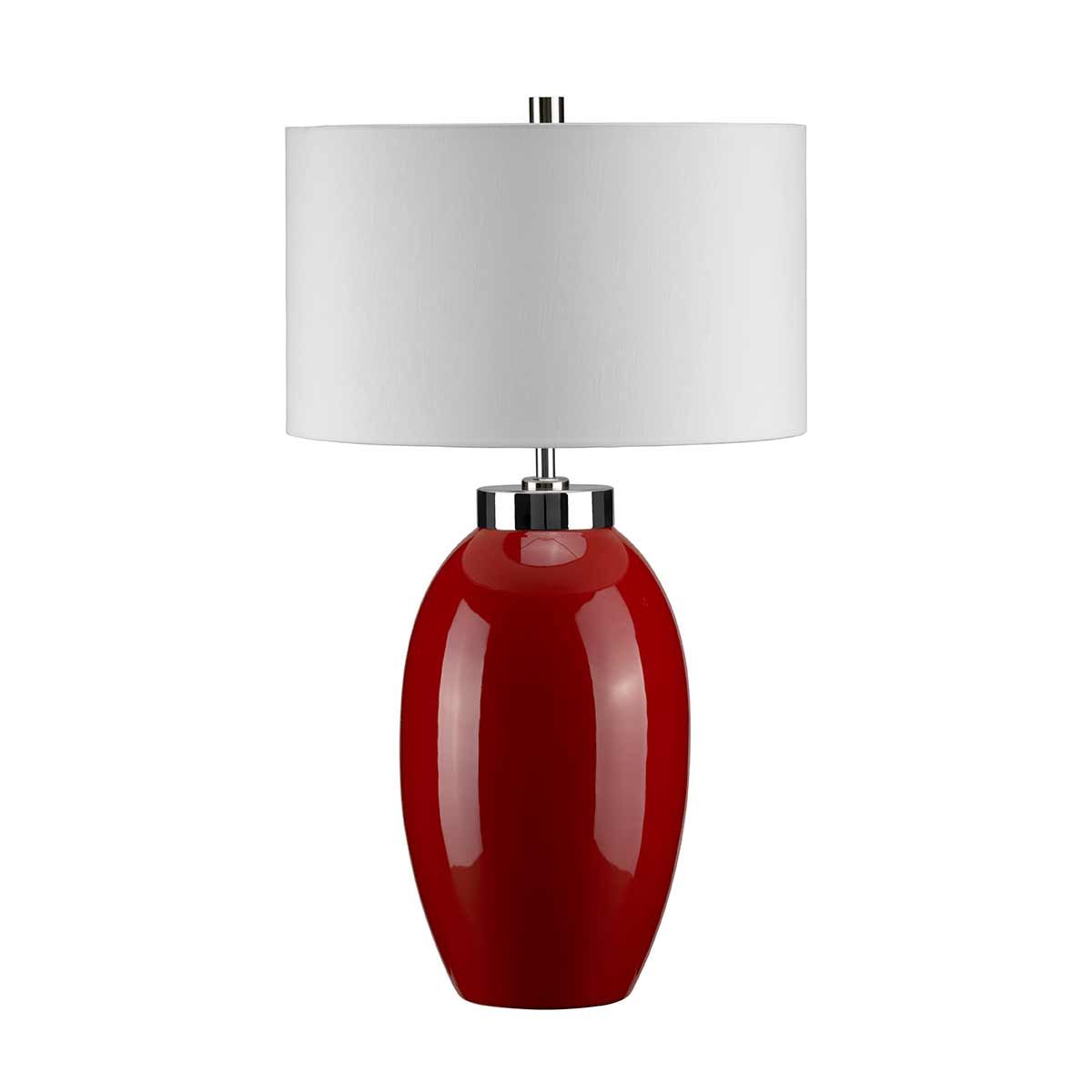 Vauxhall Small Red Table Lamp c/w Shade - ID 13409