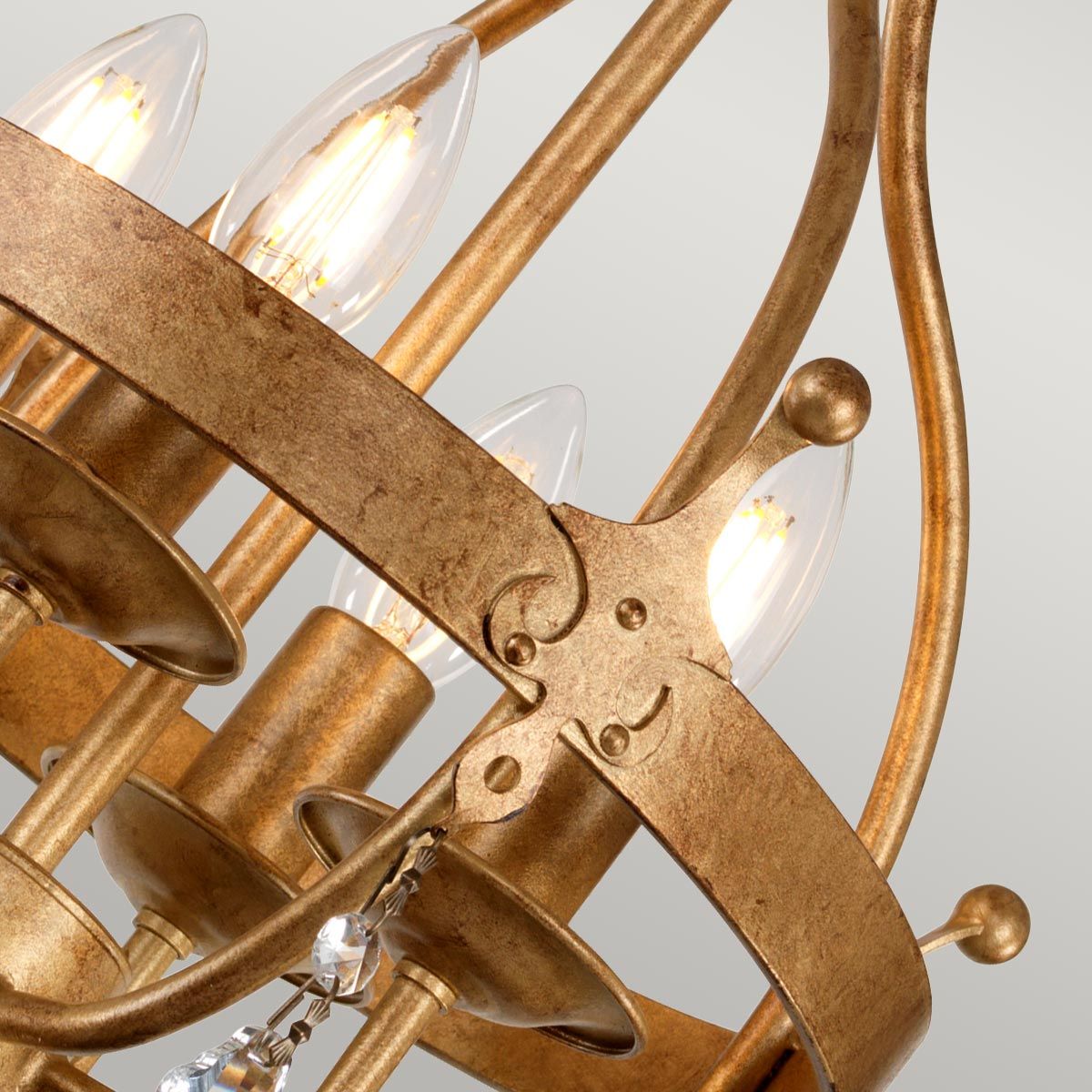 Eton Four Light Gold Patina Chandelier - ID 8439