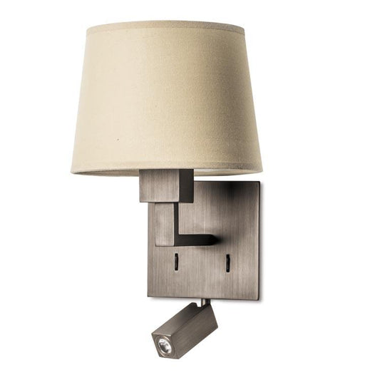 Bromley Contemporary Wall Light With LED Reading Module In Bronze - ID 7888