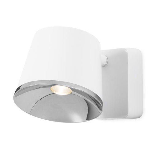 Halkin Modern LED Spotlight In White With Silver Facia - ID 9143
