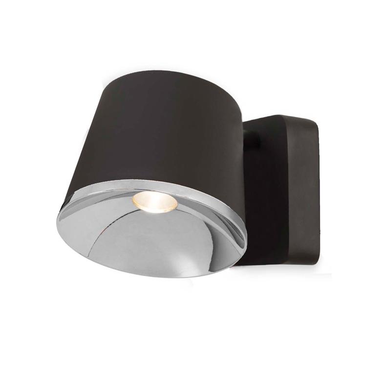 Halkin Modern LED Spotlight In Dark Brown With Silver Facia - ID 9144