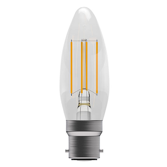 Clear Candle Lamp Warm White 4W LED B22 - ID 9703