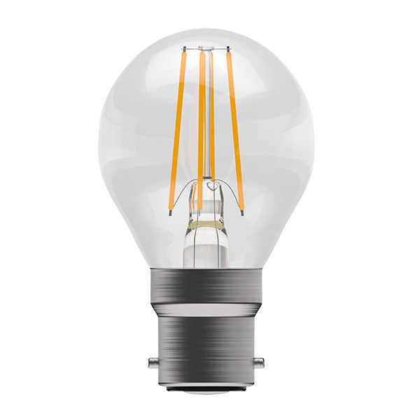Clear Golf Ball Lamp Warm White 4W LED B22 - ID 10037