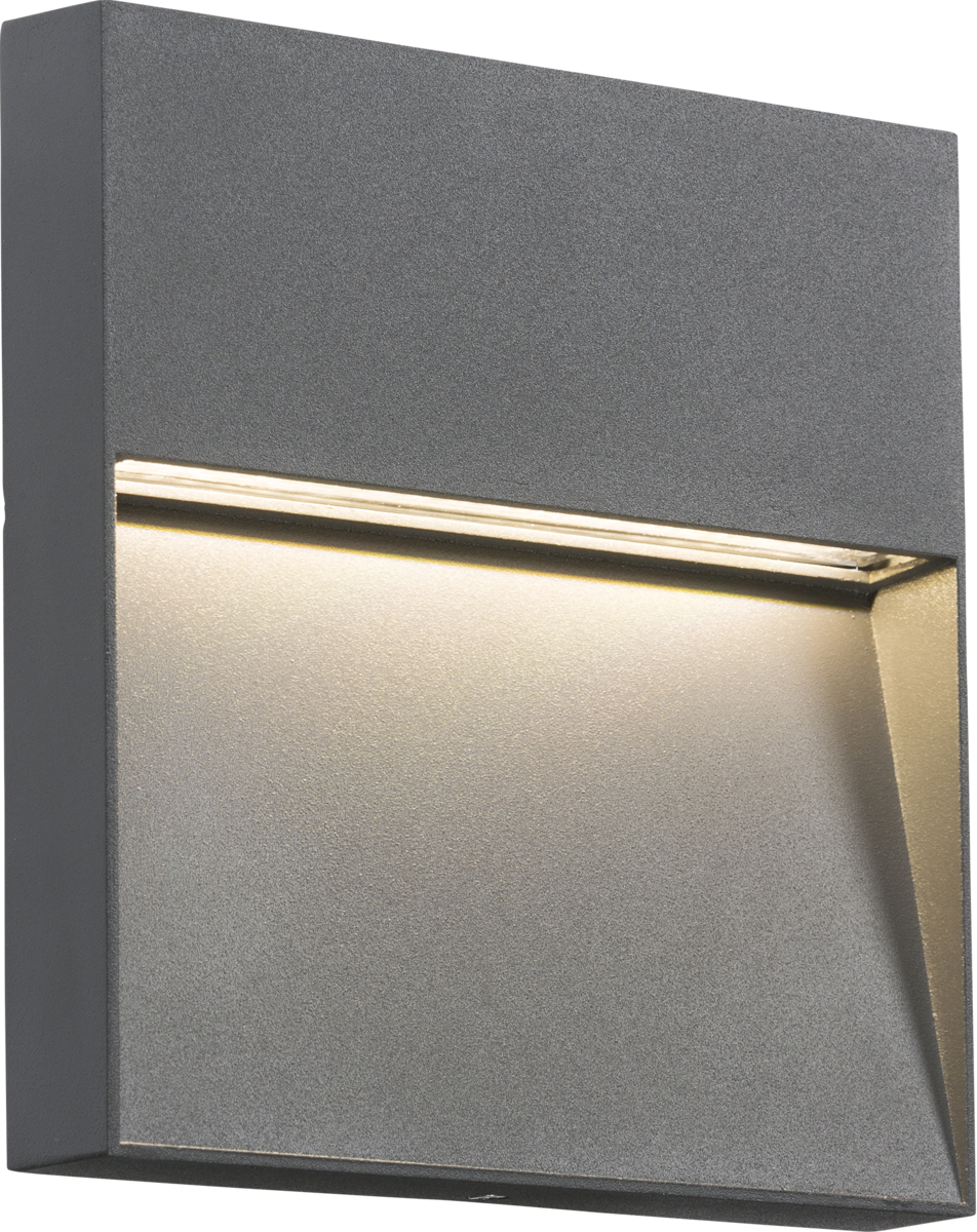 Large Square Outdoor Wall Light in Grey - ID 12379