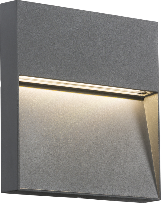 Large Square Outdoor Wall Light in Grey - ID 12379