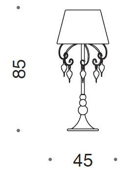 Royal Gala Murano Glass Large Table Lamp