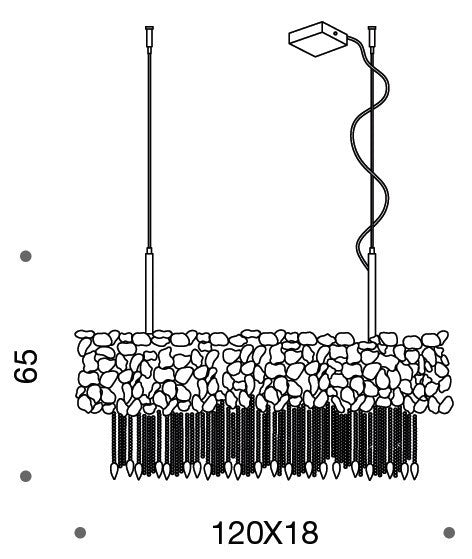 Lisson LED 120cm Linear Chandelier - ID 8097
