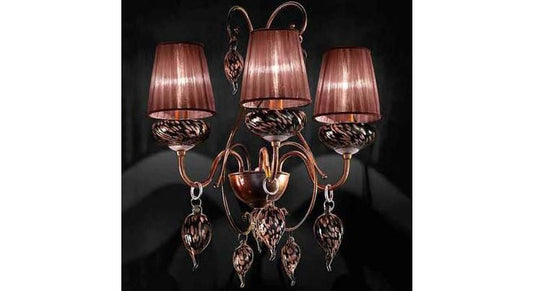 Royal Gala Murano Glass Triple Shade Wall Light