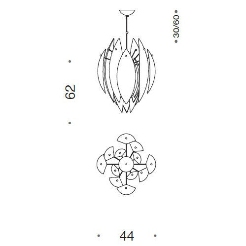 Paradise 44cm Murano Glass Chandelier