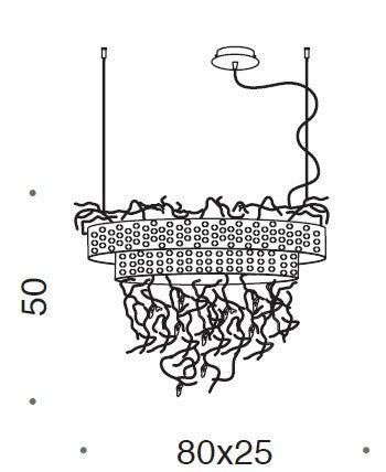 Groovy 6 Light Oval Chandelier