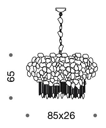 Lisson LED 65cm Chandelier - ID 8095