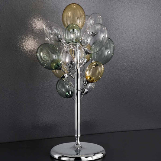 Ballon Bespoke Italian 3 Lamp Table Light with Blown Glass - Colour Options