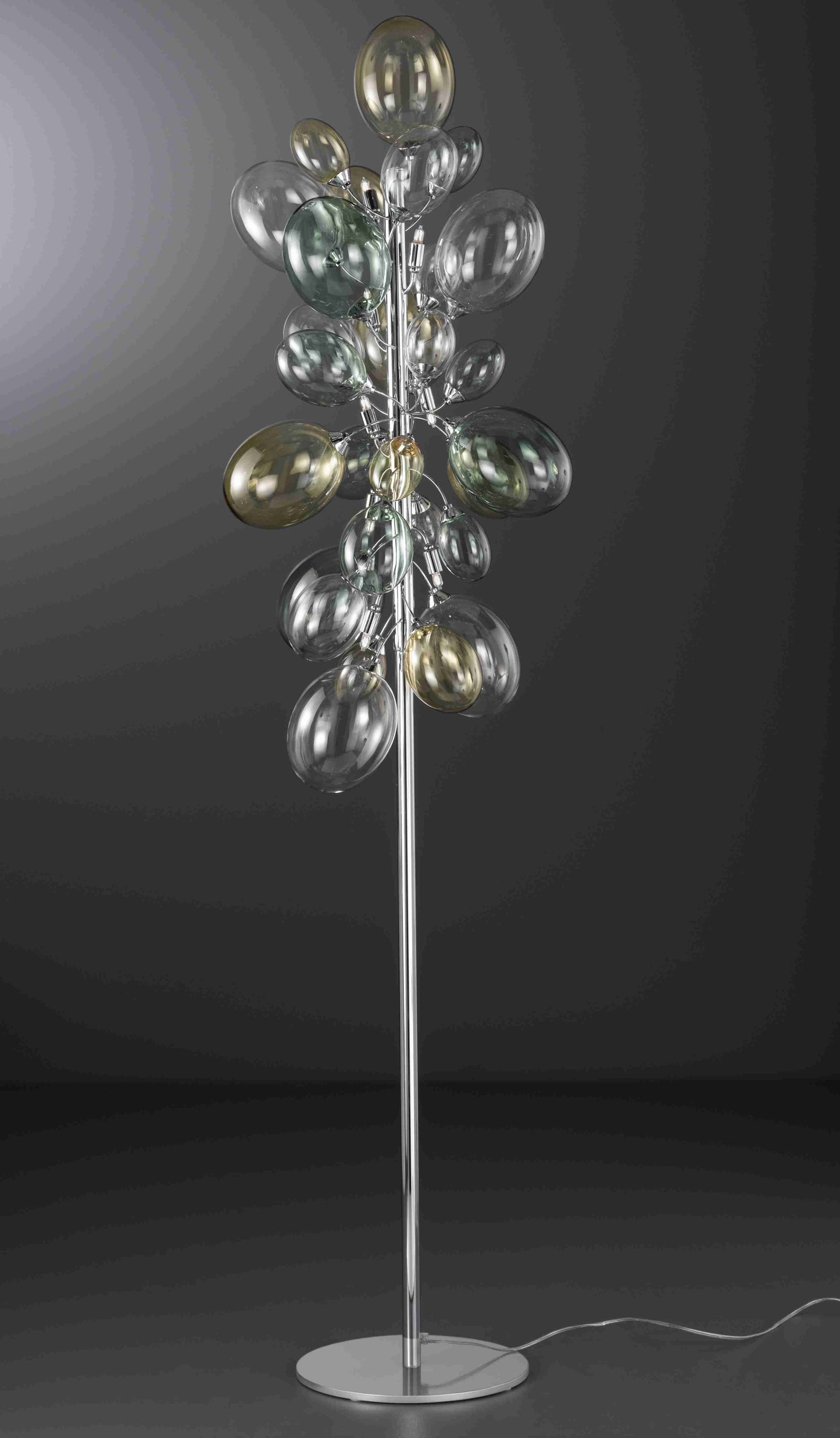 Ballon Bespoke Italian 8 Lamp Floor Light with Blown Glass - Colour Options