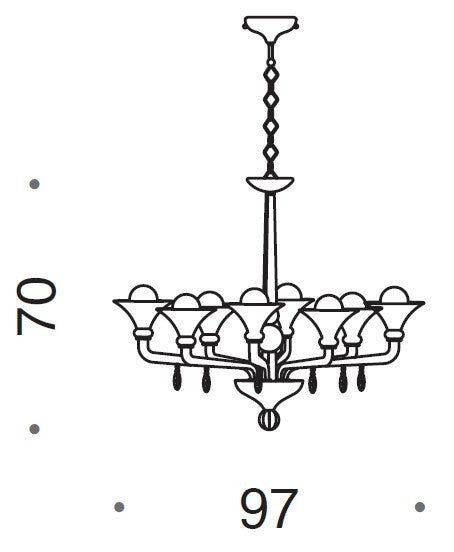 Supreme 8 Light Chandelier