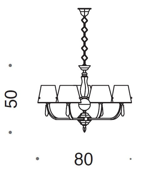 Boheme 6 Light Chandelier