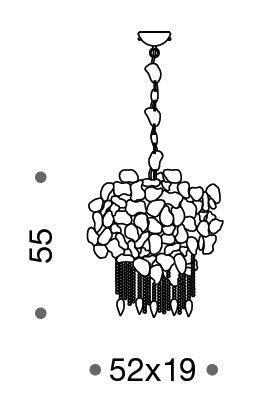 Lisson LED 55cm Chandelier - ID 8094