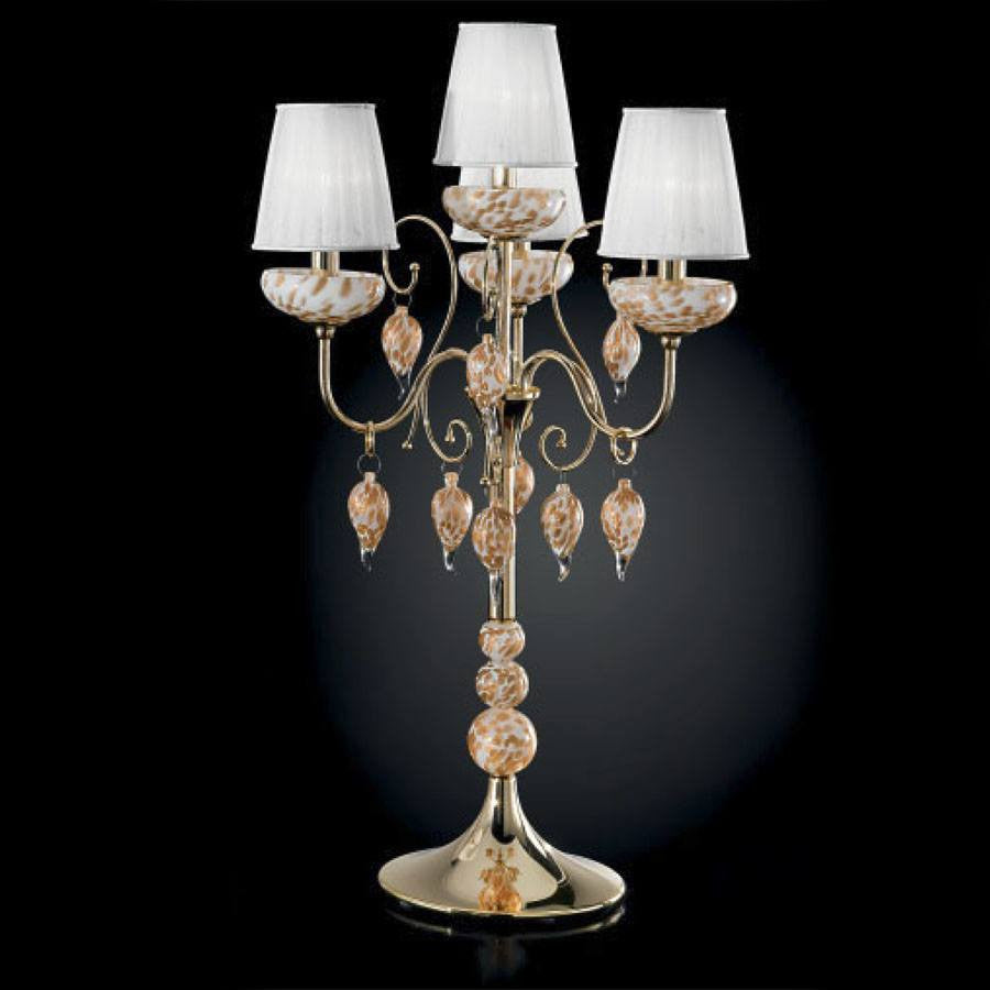 Royal Gala Murano Glass 4 Light Table Lamp