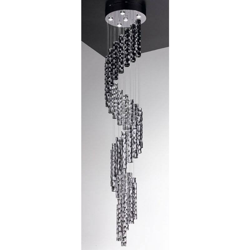 Bamboo Murano Glass Spiral Chandelier