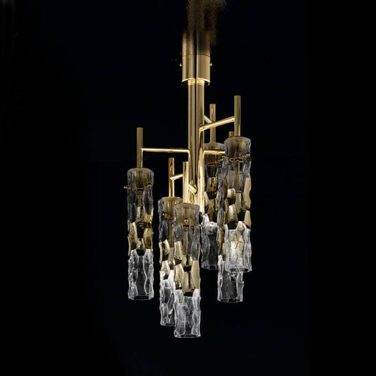 Bamboo Murano Glass 3 light Ceiling Suspension Chandelier