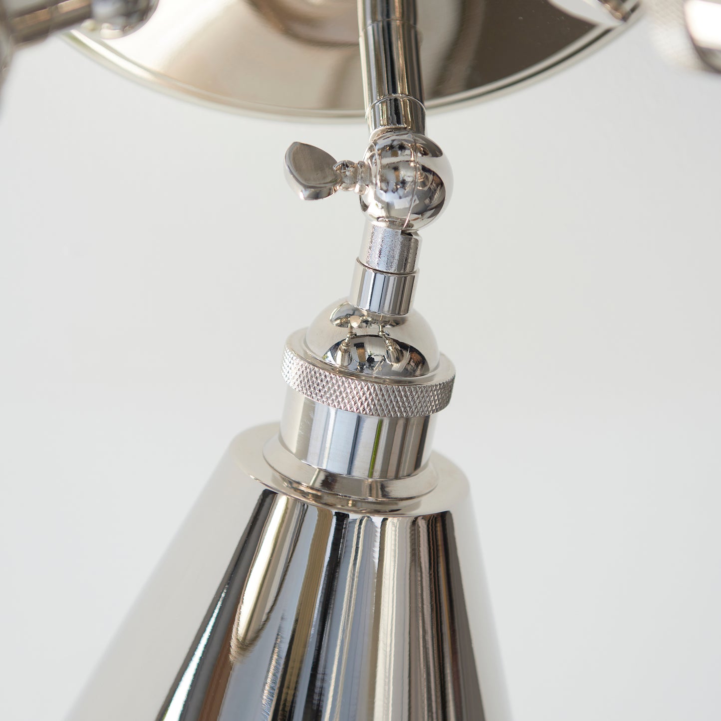 Bright Nickel Plated Three Lamp Adjustable Spotlight - ID 11691