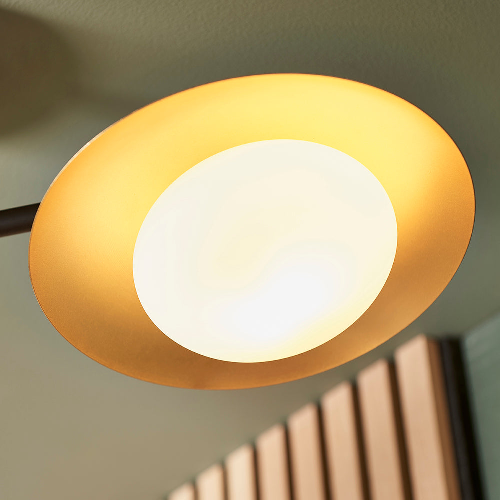 Opal Pebble Three Lamp Semi-Flush Ceiling Light - ID 11016