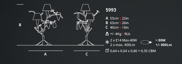 Serip Fascinium 2 Bespoke Table Lamp - London Lighting - 2