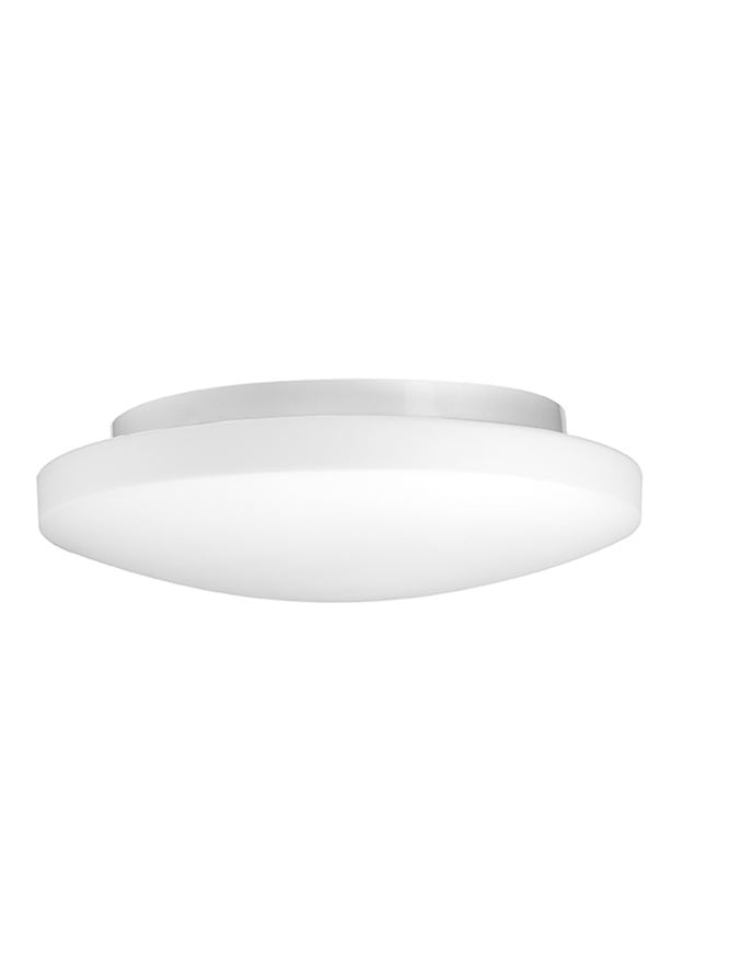 IVI White Opal Glass & White Metal Medium Domed Bathroom Ceiling Light - ID 10908