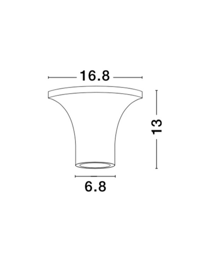 ORA Shaped Downlight In White Gypsum - ID 11384