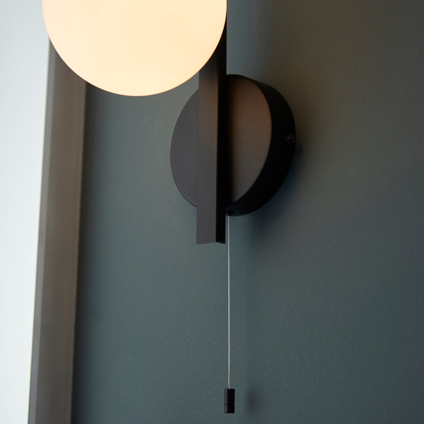 Contemporary Bathroom Matt Black Angled Wall Light - ID 11674