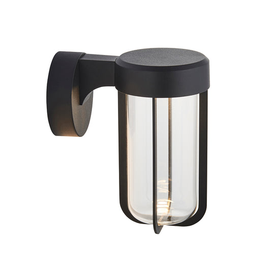 Die Cast IP44 LED Wall Light In Matt Black With Clear Glass  - ID 11074 - LOW STOCK, PLEASE CALL